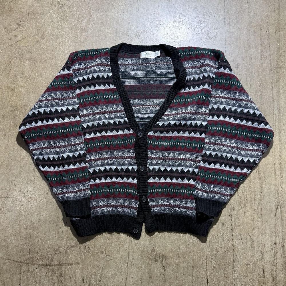 Vintage The Men's Store At Sears Sweater Mens Medium Fair Isle USA 80s 90s